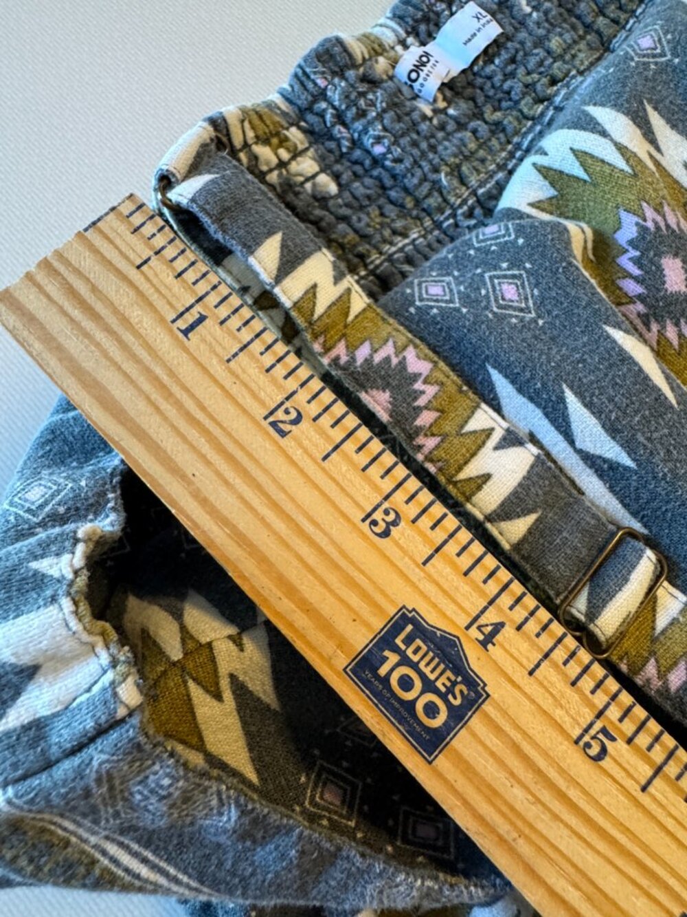 Sonoma Goods For Life Jumper Dress Womens XL Gray Green Aztec Print Pockets Boho - Picture 11 of 14